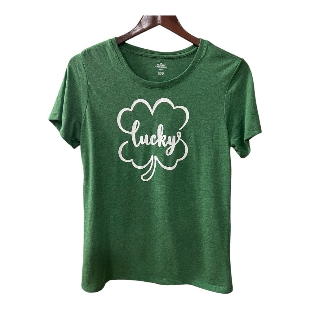 Way To Celebrate Women’s St. Patrick’s Green Lucky T Shirt Size M